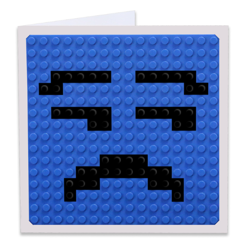 Unamused Pixel Art Build On Greeting Card BRIK